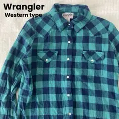 Wrangler ラングラー　ウエスタンタイプ　ボックスチェック柄　ネルシャツ