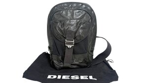 1円●ディーゼル●ボディバッグ●ブラック 黒 ロゴ レザー ショルダー メンズ DIESEL