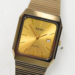 1円 可動品 腕時計 ラドー RADO ダイアスター 129.9540.3 クォーツ メンズ ゴールド 同梱不可