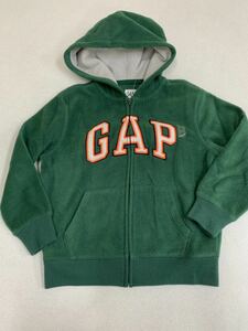 ■ＧＡＰ■新品■ロゴパーカー■１４０■グリーン■ギャップ■フリース■ジップアップ■人気のタイプ21●2-1