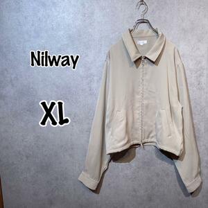 【Nilway】(XL)ジップアップジャケット＊フロントファスナー＊ショート丈