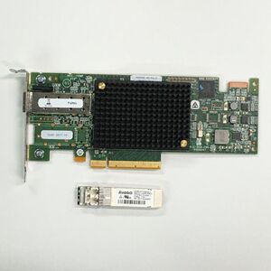 【即納】FUJITSU Emulex LPE16000 FC Controller 16Gb/s 1ch ＋Avago 光トランシーバ 付き ロープロ仕様 【中古パーツ/現状品】 (SV-F-355)