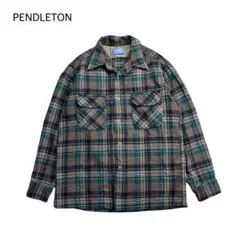 70s PENDLETON ウール ボードシャツ オープンカラー USA製