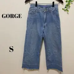 美品✨GORGE【S】❤️デニムジーンズ　ハイウエスト　デニム　切りっぱなし