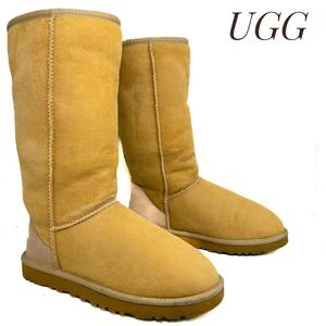 ☆即決・送料無料☆UGG アグ Classic Tall クラシックトール ベージュ 24cm ブーツ シープスキン カジュアル 本革 本皮 レディース