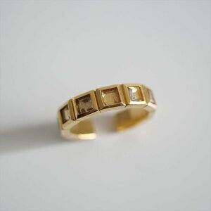 2023 / R.ALAGAN ララガン / Small Tile Ring - Gold × Topaz リング 指輪 12号 / A-39 / 2405-1195