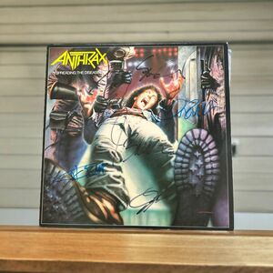 Anthraxアンスラックス 直筆サイン入り LP レコード 送料無料