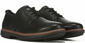 送料無料 Clarks 27.5cm レースアップ オックスフォード レザー ブラック 黒 ローファー フラット オフィス フォーマル ブーツ バレエ R97