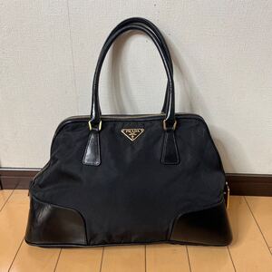 PRADA プラダ ハンドバッグ トートバッグ 三角ロゴ ナイロン ブラック