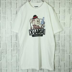 【完売品】X-LARGE 両面プリント 半袖Tシャツ デカロゴ サル キース M