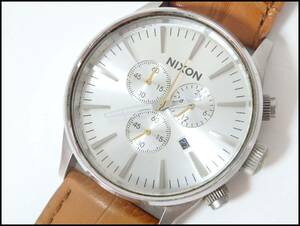 ＜本物 NIXON ニクソン 腕時計 クロノグラフ 15B 稼働品 電池交換済み＞9.2.11　☆定形外290円☆