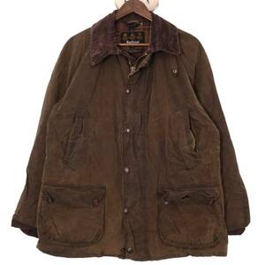 Barbour バブアー BRISTOL ブリストル オイルドジャケット ブラウン (メンズ XL) 中古 古着 A0169