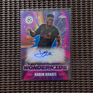 150シリ SP Karim Konate RC 直筆サイン Blue パラレル 1:2,780 Wonderkids Auto 2023-24 TOPPS Chrome UEFA Club Soccer コナテ