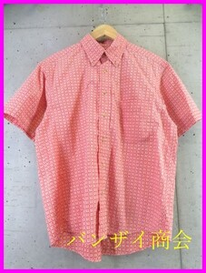 【送料300円可】002c109◆美品です◆Ralph Lauren ラルフローレン 総柄 半袖コットンシャツ M/ジャケット/スイングトップ/コート/パンツ