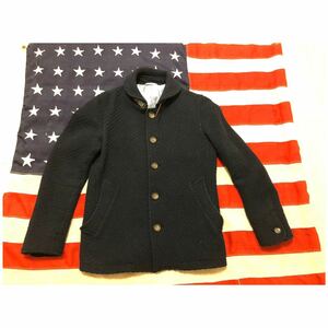 希少!シップスジェットブルー Ships JetBlue Melton Navy Jacket メルトンジャケット!Size L 秋冬重宝コート Made in Japan Edifice 