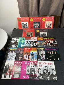 THE BEATLES ビートルズ シングルレコード5枚 シングルレコードジャケット17枚 赤盤1枚 黒盤4枚 当時物 