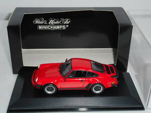 ☆1円始レアPMA-Minichamps ☆ 1/43ポルシェPorsche 911 Turbo 1977 Red　☆231124