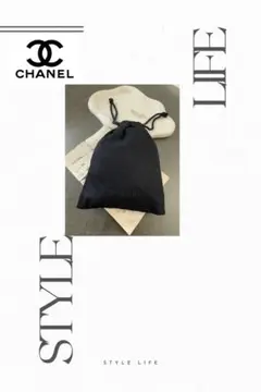 【正規品・限定ノベルティ】CHANELシャネル巾着ポーチブラック2枚