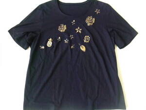 ★CARVEN 大きいサイズ 刺しゅう入りTシャツ　48