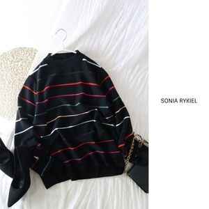 3.1万☆ソニアリキエル SONIA RYKIEL☆洗える マルティコフロランタン ニット 40サイズ☆M-B 7012