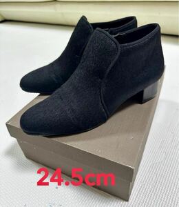 charles&keith ショートブーツ 24.5cm ブーティ 靴 黒 チャールズアンドキース