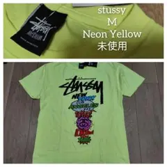 ステューシー M stussy Tシャツ 半袖 TEE ネオンイエロー 蛍光