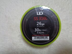 電子タバコ　コイル ワイヤー　UD SS316L 26ga　30ft(10m)　vape　送料無料