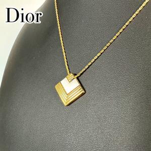 Christian Dior ビンテージ ドイツ製 ネックレス ひし形 ゴールド クリスチャンディオール ヴィンテージ vintage コスチュームジュエリー