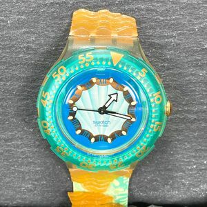 SWATCH スウォッチ SCUBA200 スクーバ200 AG1993 腕時計 アナログ クオーツ 3針 スケルトン ラウンド 新品電池交換済み 動作確認済み