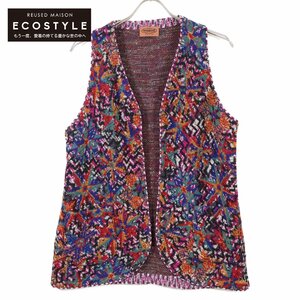 MISSONI ミッソーニ マルチカラー ウール 総柄 ニット ベスト マルチカラー 表記なし ベスト レディース 中古