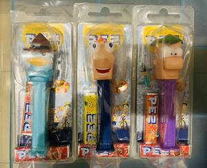 PEZ ペッツ フィニアスとファーブ　3本セット　カモノハシペリー　エージェントP