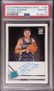 【PSA10】2019-20 Panini Donruss Optic Basketball Keldon Johnson RC Auto NBA ルーキー 直筆サイン Spurs