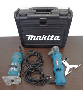 【格安スタート】通電OK★ makita マキタ トリマ 3707F 防じんボードトリマー 3706 電動工具 ケース(別物) 現状品 ★大工道具