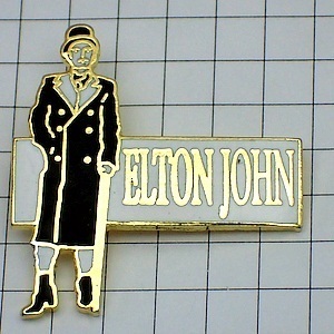 ピンバッジ・エルトンジョン歌手 ELTON-JOHN ENGLAND◆フランス限定ピンズ◆レアなヴィンテージものピンバッチ