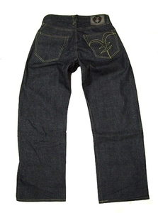 日本製 ¥ JEANS 115 w32 (腰浅84x79位) 円 エン ジーンズ 濃紺 美品　ミチココシノ