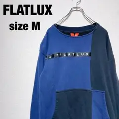 ⭐︎希少デザイン⭐︎FLATLUX スウェット クルーネック トレーナー sizeM