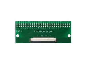 FPC/FFC （50ピン） フラットケーブル to ピンヘッダ 変換基盤 0.5mmピッチ to 2.54mmピッチ フラットケーブル信号の抽出用に