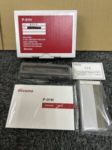 【160622】携帯電話 NTT docomo P-01H ホワイト 折りたたみ ガラケー Panasonic 新品 未使用