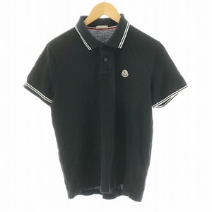 モンクレール MONCLER 17SS MAGLIA POLO MANICA CORTA ポロシャツ 半袖 ロゴワッペン 黒 ブラック B10918304300 ■GY18 /MW メンズ