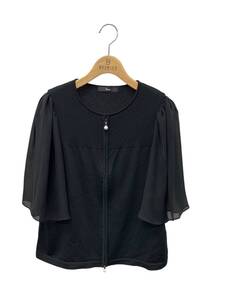 Rene ルネ ジップカーディガン Knit Cardigan ブラック パールボタン ITK8QH0H1U1W