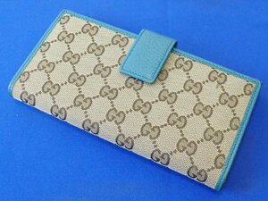 ◎中古　GUCCI　グッチ　GGキャンバス　Wホック長財布　二つ折り長財布　231841・2149　レディースウォレット