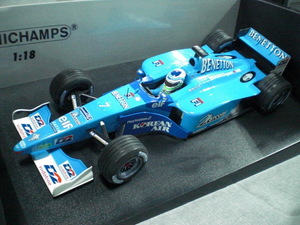 PMA ミニチャンプス 1/18 2001年 ベネトン ルノー Sport ショーカー B198 G・フィジケラ ＃7 モデルカー