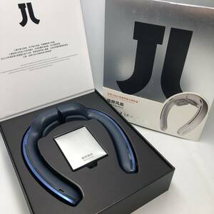 【通電確認済】JISULIFE ネッククーラー 羽根なし 冷却プレート 首掛け扇風機 LEDモニター 大風量 5000mAh大容量バッテリー /Y21112-E1