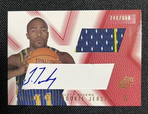 NBA 2001-02 UPPERDECK SPx SIGNED ROOKIE JERSEY JAMMAL TINSLEY #92 748/800 ジャマール・ティンズリー ルーキー直筆サイン入りジャージ