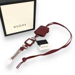 【IT6ADJBE0XVM】未使用 GUCCI グッチ 1921 130.5 クォーツ ユニセックス ホワイト ペンダント時計