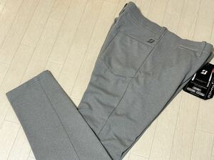 新品★ブリヂストン ゴルフ TOUR B ロゴプリント 吸汗速乾 ストレッチ ストレートパンツ★春夏★グレー★w92★送料185円