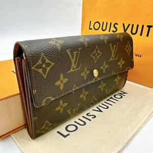 3742【ほぼ極美品】LOUIS VUITTON ルイヴィトン モノグラム ポルトフォイユ サラ 長財布 二つ折り財布 ウォレット M61734/TH0022