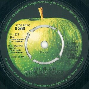 英7 George Harrison Give Me Love (Give Me Peace On Earth) R5988 Apple Records /00080