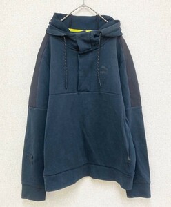 PUMA　プーマ　ハーフジップ　比翼ジップ　パーカー　フーディ　Hoodie　レディース　Lサイズ　ネイビー　