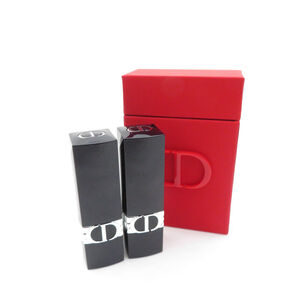 美品 Dior ディオール ルージュディオール 999S サテン 999Vベルベット ケース付き 口紅 2本 セット BT1296B